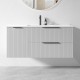 3D-2W 1200x450x550mm Grey Wall Hung Plywood Vanity with Ceramic Basin